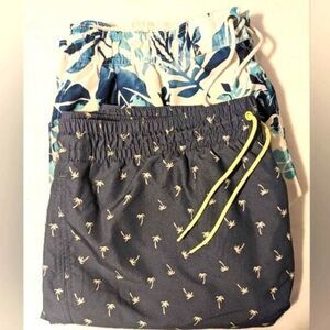 2 Pair Men's Swim Trunks Size XL, 1 Old Navy & 1 Sonoma, Blue‎ & White